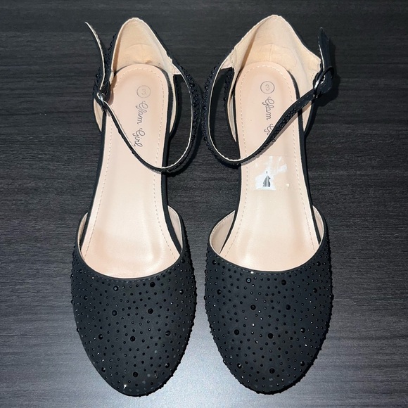 Glam Girl Girls Black Fancy Heels, Size 3 - Picture 9 of 9